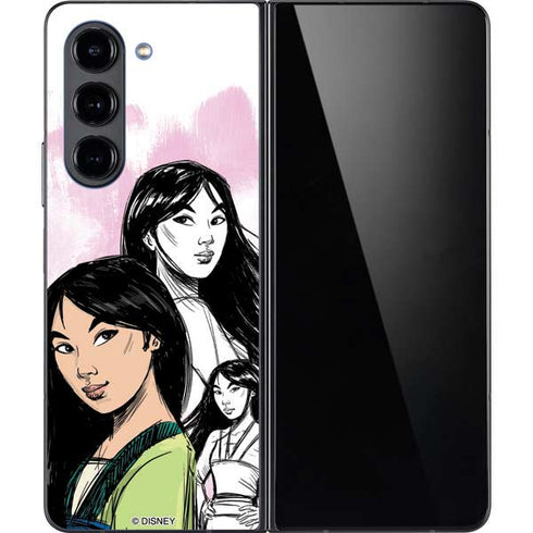 Disney Princess Mulan Sketch Galaxy Z Fold5 5G Skin
